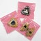 100 Pieces Lovely Small Self Adhesive Treat Bag Cellophane Bag Cookie Bag, Homemade, Party, Wedding Favor Bag, for Bakery, Biscuit, Candy - Pink (3.94" x 3.94")